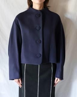 Mame KurogouchiWool Melton Short Coat - NAVY