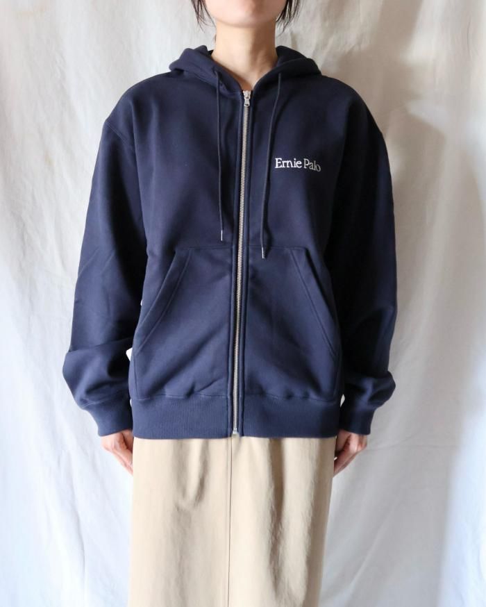 Ernie Palo：STANDARD ZIP HOODIE - NAVY - ORANN ONLINE SHOP