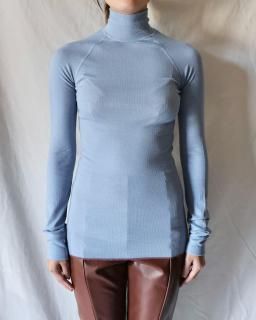FUMIKA UCHIDANEEDLE DRAWING TTL NECK UNDERWEAR - LIGHT BLUE