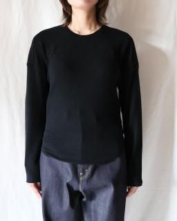 pelleq :MERINO WOOL LONG SLEEVE T - BLACK