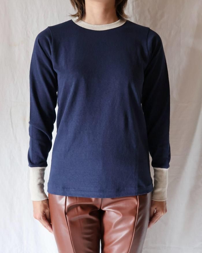 fifi collection：Trim L/S tee - ICEBLUE - ORANN ONLINE SHOP