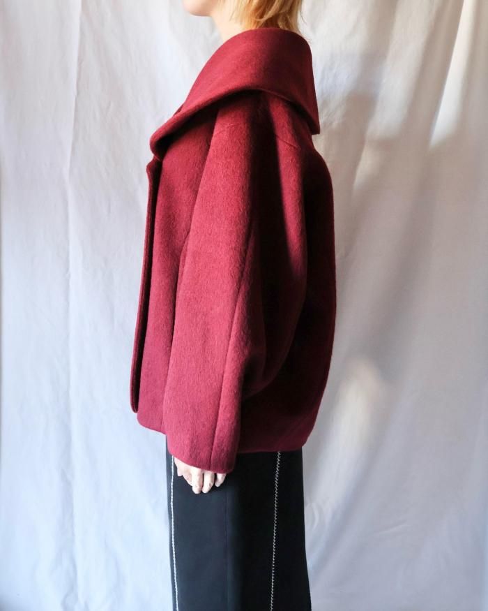 Mame Kurogouchi 2020FW ショートウールコート 25AW】Mame Kurogouchi マメ クロゴウチ / Wool Arupaka Shawl