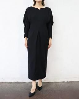 Mame KurogouchiWool Georgette Dress - BLACK

