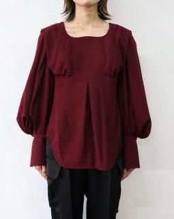 Mame KurogouchiWool Georgette Top - BORDEAUX	
