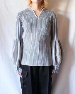 Mame KurogouchiAsymmetric Knitted Volume Top - GREY