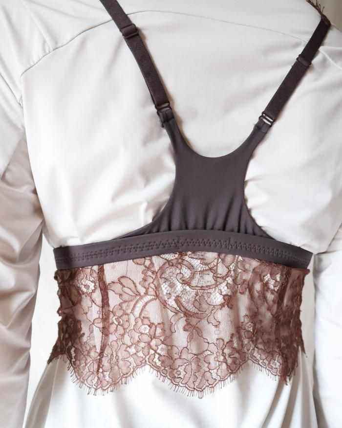 FUMIKA UCHIDA： LEAVER LACE BRALETTE - BROWN - ORANN ONLINE SHOP