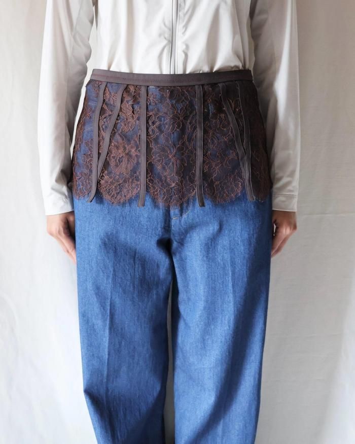 FUMIKA UCHIDA： LEAVER LACE GARTER - BROWN - ORANN ONLINE SHOP