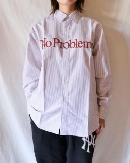 No Problemo/ AriesNo Problemo LS Stripe Oxford Shirt - RED