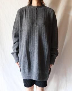 y YOHenry Neck Army Knit - GREY