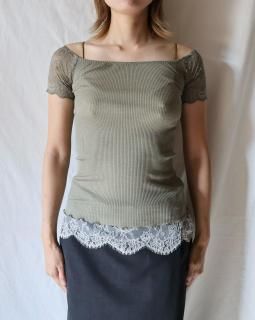 FUMIKA UCHIDARIB OFF-SHOULDER UNDERWEAR - SAGE