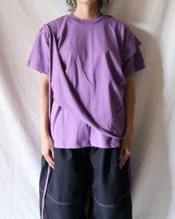 Meryll RoggeDRAPED T-SHIRT - PURPLE