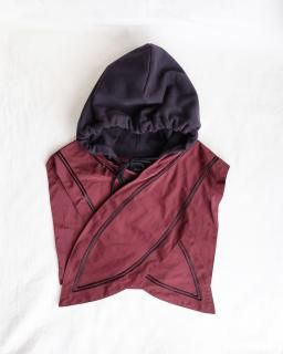 Meryll RoggeBANDANA HOODIE - NAVY / BURGUNDY