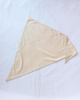 fifi collection:Cotton Cashmere Jersy Triangle Scarf - CREAM