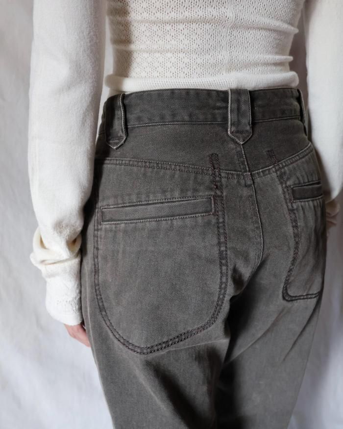 FUMIKA UCHIDA： KATSURAGI STRAIGHT PANTS - TAUPE - ORANN ONLINE SHOP