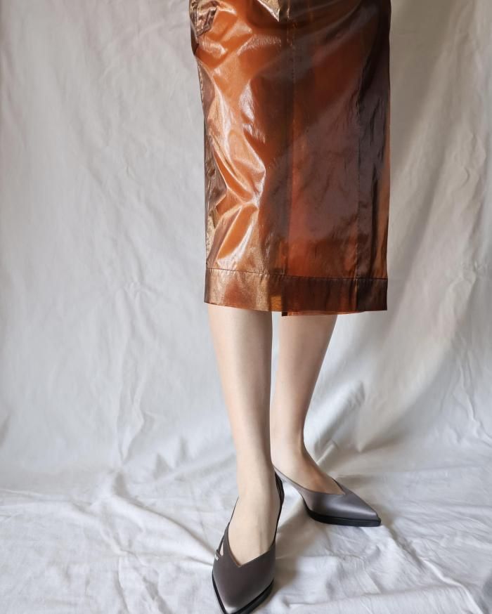FUMIKA UCHIDA： FILM MIDI SKIRT - AMBER - ORANN ONLINE SHOP