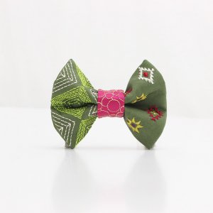 【kids】 刺繍の蝶ネクタイ ネイティブスクエア 松葉 TATEHA tie
