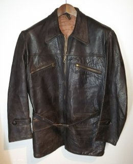 Leather Car Coat Jacket 