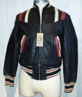 60's BAMBINO Leather Baseball Jacket 