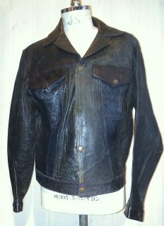 70's Wrangler Leather Trucker Jacket  