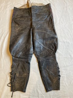 40's ENGLAND Leather motorcycle pants