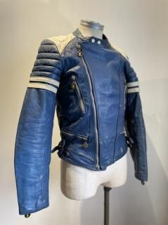 French MOTO CUIR 2Tone Leather Jacket MONZA Type