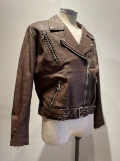 80's Ladies Double Leather Jacket
