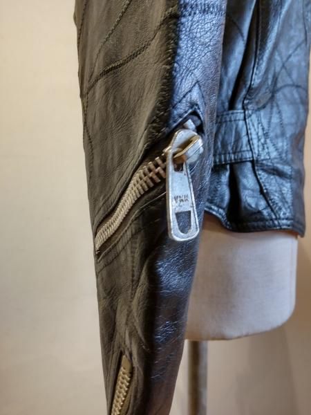 80's Campri double riders jacket VOLTA - neon-leather