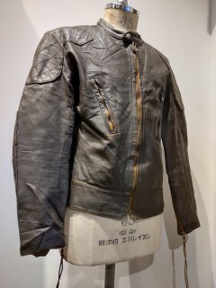 French Seigne cuir Riders Leather Jacket MONZA Type 