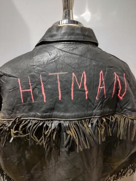 70's MASCOT Fringe Single riders jacket - neon-leather