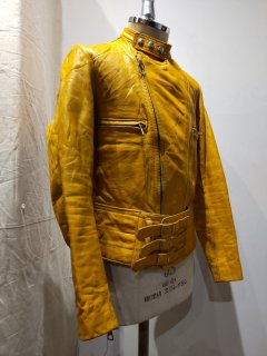 70's HARRO Ladies Yellow Leather Jacket