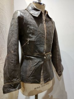 80's Ladies Sheepskin Single Leather Jacket 
