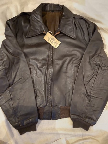 70's R. Sherman Rib Leather Jacket - neon-leather