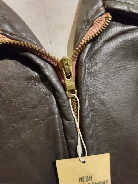70's R. Sherman Rib Leather Jacket - neon-leather 70's R. Sherman Rib Leather Jacket - neon-leather