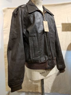 70's R. Sherman Rib Leather Jacket 