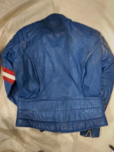 80's MEDE IN Sweden JOFAMA Tricolor Color Single riders jacket