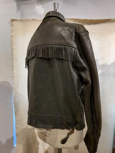 60~70's Highwayman Fringe Single Leather Jacket VIRGMAN