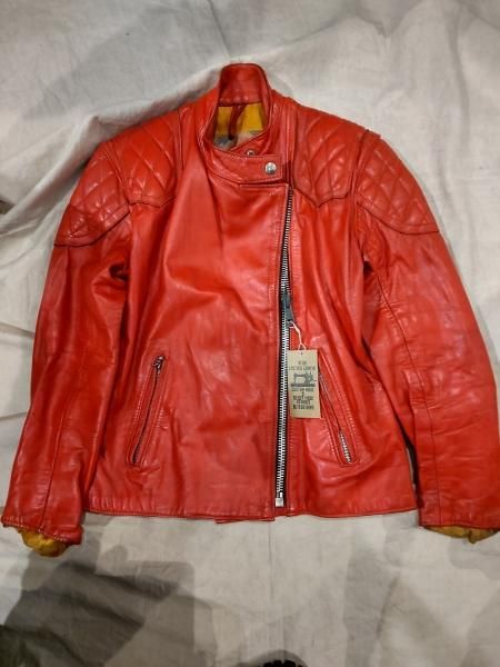 70's Highwayman Ladies Leather Jacket Ricarde de luxe - neon-leather
