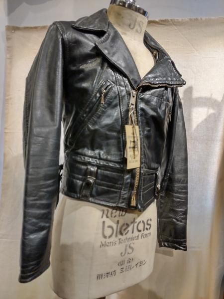 70's Cal Leather Double riders jacket - neon-leather 70's Cal Leather Double riders jacket - neon-leather