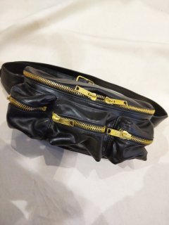 Leather hip zip Bag (Albert ZIPP gold) 