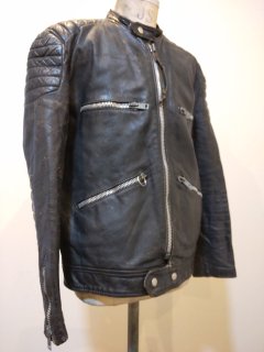 French Patted Single Leather Jacket 