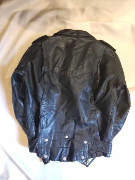 80's Petroff double riders jacket - neon-leather
