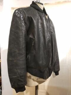 50~60's German Rib Leather Jacket 