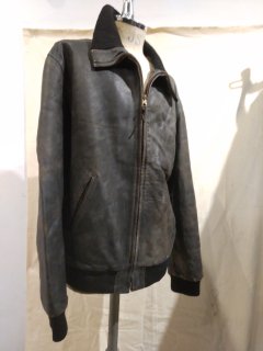 50~60's German Rib Leather Jacket 
