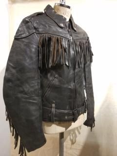 80's TT LEATHERS Fringe Double Riders Jacket