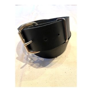 NEON Black Leather Belt