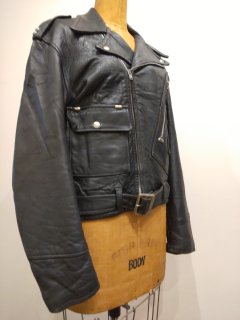 70's British Cycle Leathers D-Pocket Double Leather Jacket 