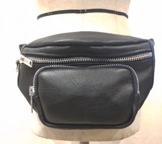 Leather waist pouch （ALBERT ZIP）