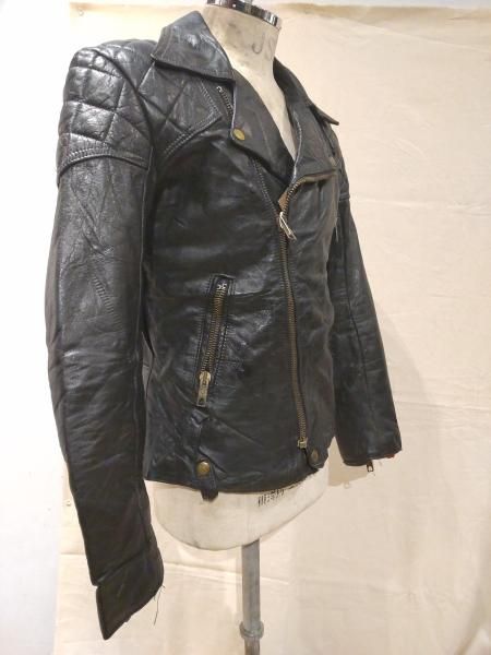 80's MADE IN ENGLAND Millium Lined Leather Jacket - neon-leather