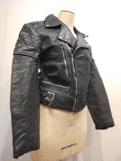 70~80's Double Riders Leather Jacket LIGHTNING Type 