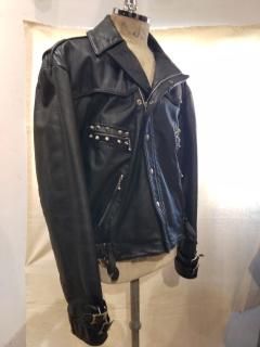 LA ROCKA! Studded Leather Biker Jacket 